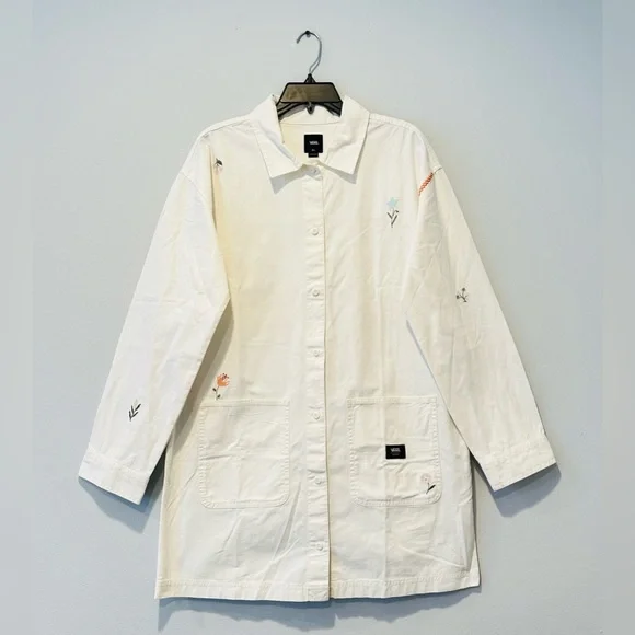 Women’s Vans 💯 % Cotton Micro Ditsy Floral Dress Marshmallow , Size M/L - Picture 3 of 6